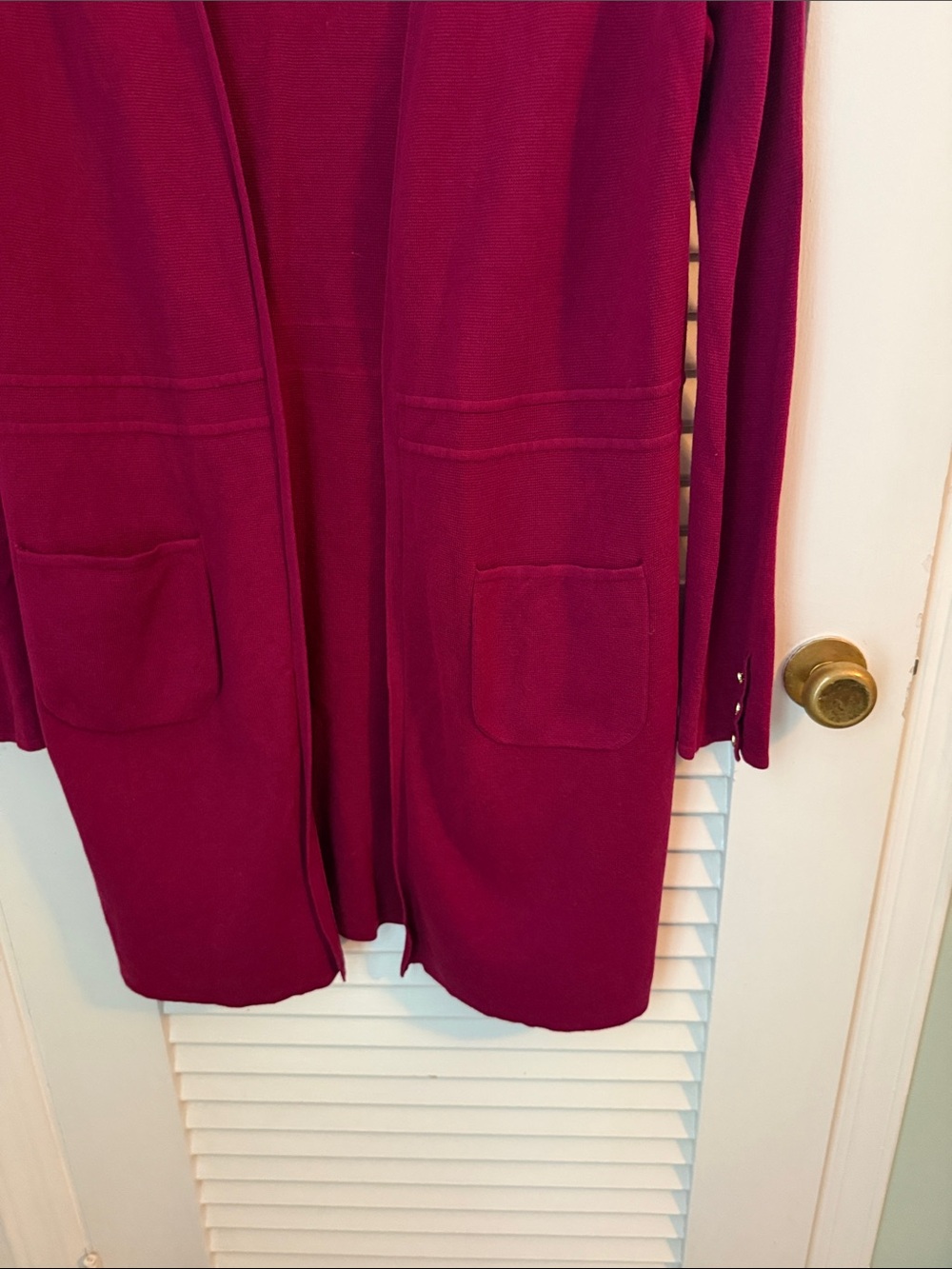 Talbots Open-Front Pocket Cardigan - Magenta